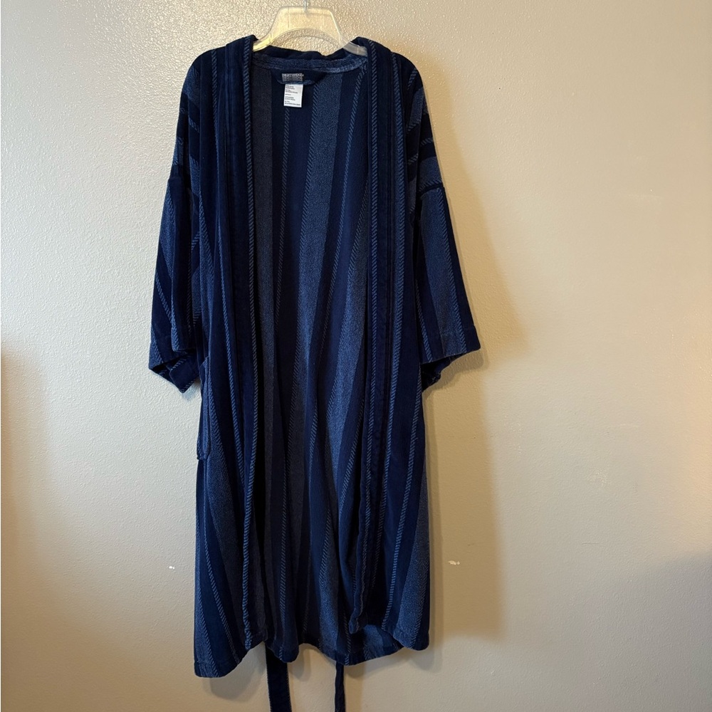 Navy Blue Bathrobe